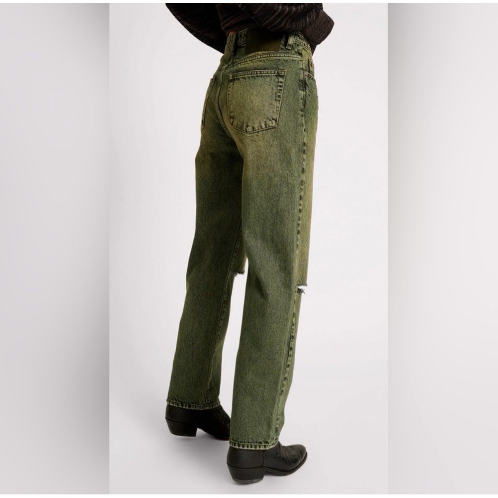 Free People x One Teaspoon Awesome Baggies Jeans Black Khaki Size 31 NWT $148‎ - Picture 4 of 15